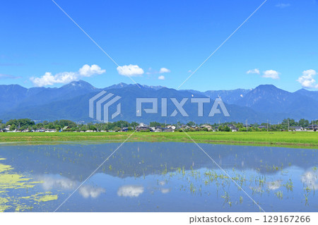 Summer in Azumino Countryside and Northern Alps Summer in Azumino Countryside and Northern Alps 129167266