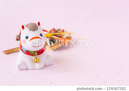 2026年馬年可愛賀年卡素材 - 馬生肖 129167282