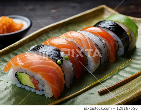嘗試製作創意壽司 129167556
