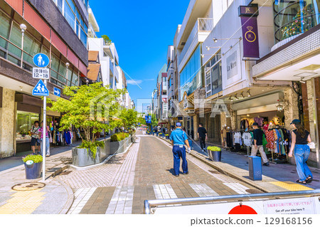 Yokohama cityscape in Japan. Election car... Overlooking Yokohama's Motomachi district. In the background, you can see an election car running for the Yokohama mayoral election... (2nd) Yokohama cityscape in Japan. Election car... Overlooking Yokohama's Motomachi district. In the background, you can see an election car running for the Yokohama mayoral election... (2nd) 129168156