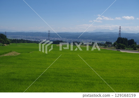 Blue sky seen from the countryside Blue sky seen from the countryside 129168159