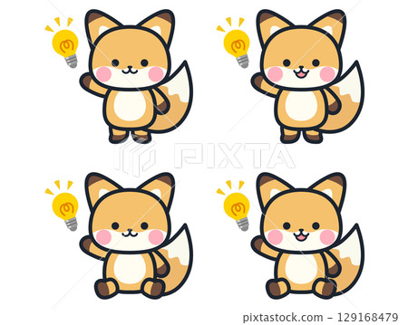 鼓舞人心的可愛迷你狐狸插圖集 129168479