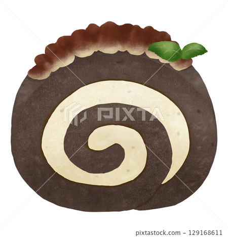 加了大量可可粉的提拉米蘇捲蛋糕 加了大量可可粉的提拉米蘇捲蛋糕 129168611