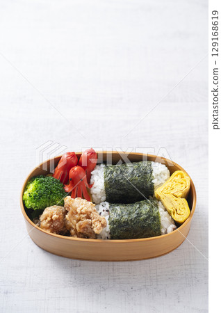 Octopus and sausage bento Octopus and sausage bento 129168619