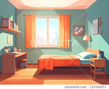 宿舍簡單插畫 宿舍簡單插畫 129168857