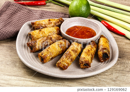 Vietnamese fried stuffed spring roll Vietnamese fried stuffed spring roll 129169062