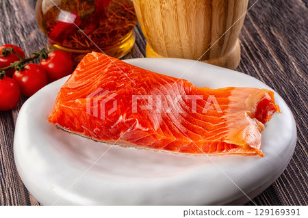 Gourmet salmon red fish fillet Gourmet salmon red fish fillet 129169391
