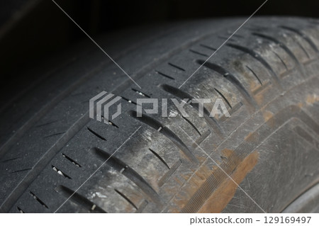 dirty black tire car texture, transportation industry dirty black tire car texture, transportation industry 129169497