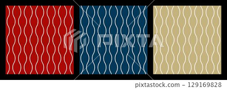 Three-color Japanese tachiwaku pattern 129169828