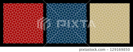 Three-color ginkgo Japanese pattern 129169850