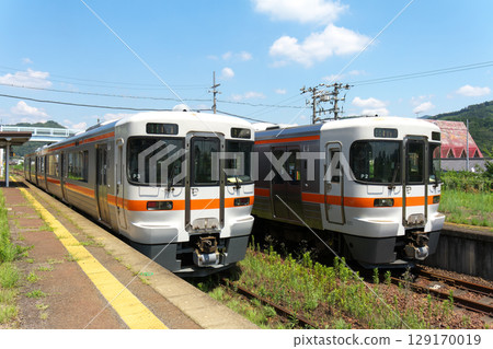 高山本線：停靠下阿蘇車站的本地列車 129170019