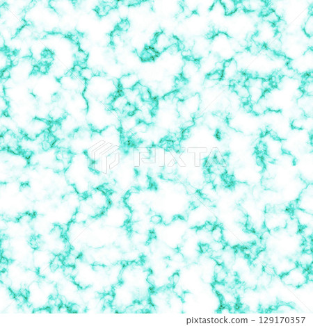 White and emerald green marble texture background (seamless pattern) 129170357