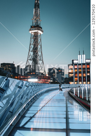 Night view of the TV tower from Oasis 21 129170410