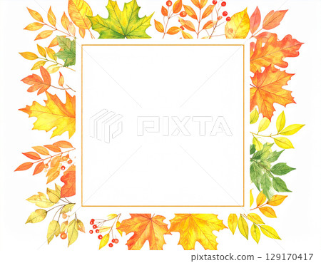 秋葉框架影像與複製空間 秋葉框架影像與複製空間 129170417