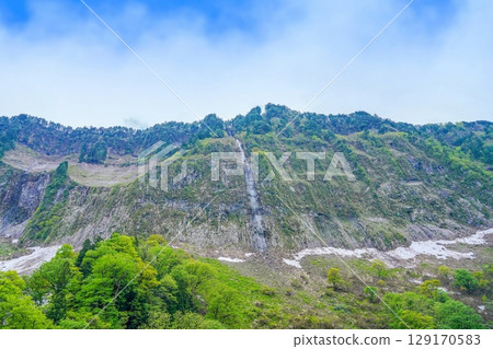 壯觀的瀑布從立山山脈傾瀉而下，景色令人嘆為觀止 129170583