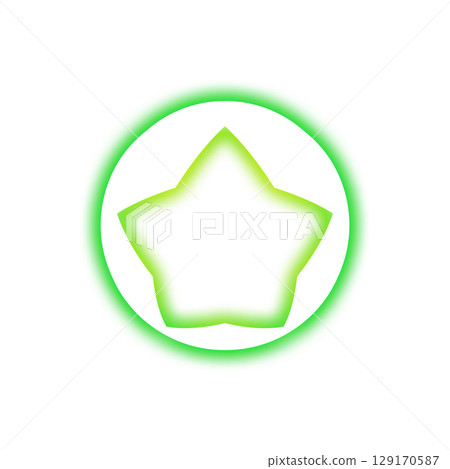 Green neon star icon (transparent background) Green neon star icon (transparent background) 129170587