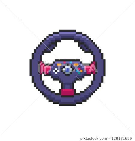 Pixel art Gaming Steering Wheel game asset design Pixel art Gaming Steering Wheel game asset design 129171699