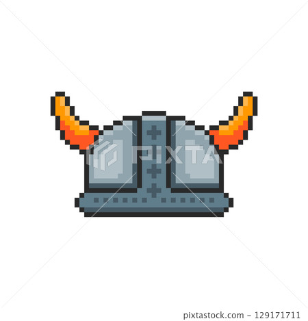 Pixel art Viking Helmet game asset design Pixel art Viking Helmet game asset design 129171711