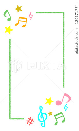 Colorful illustration of cute musical notes Colorful illustration of cute musical notes 129171774