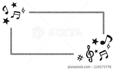 Colorful illustration of cute musical notes 129171776