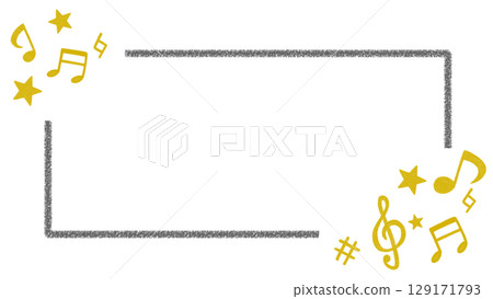 Colorful illustration of cute musical notes 129171793