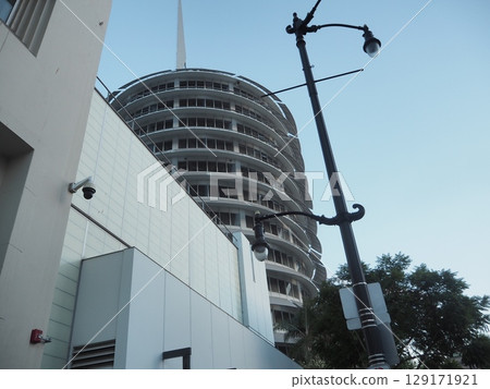Hollywood Boulevard at dusk and Capitol Records 129171921