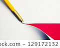 Cut the paper with a cutter 129172132