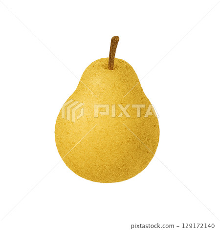 梨子的簡單水彩插圖（剪切） 129172140