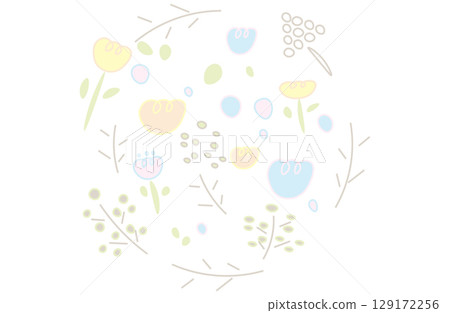 Colorful flower frame 129172256