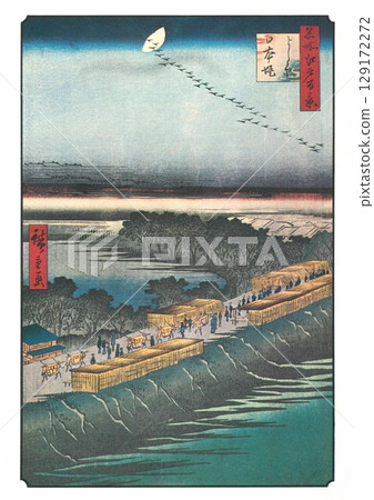 歌川廣重 江戶名景百景（冬季）#101 吉原日本堤 129172272