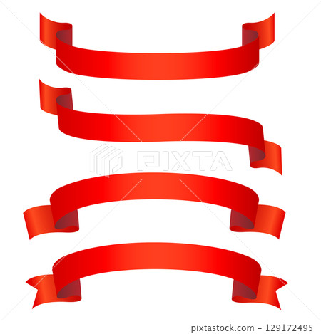 閃亮的紅絲帶插圖集 閃亮的紅絲帶插圖集 129172495