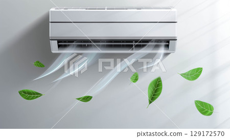 Air conditioner with leaf flow cold and fresh wide waves. 129172570