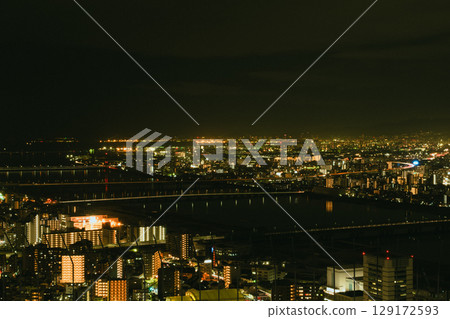 Night view of Osaka 129172593