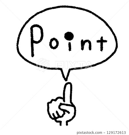 Point finger speech bubble Point finger speech bubble 129172613