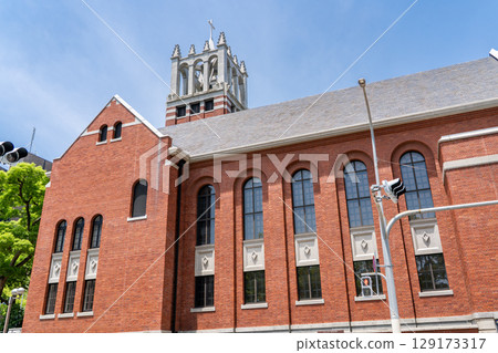 United Church of Christ in Japan Kobe Eiko Church (Red Brick Church) Chapel and steeple, Shimoyamate-dori, Chuo-ku, Kobe United Church of Christ in Japan Kobe Eiko Church (Red Brick Church) Chapel and steeple, Shimoyamate-dori, Chuo-ku, Kobe 129173317