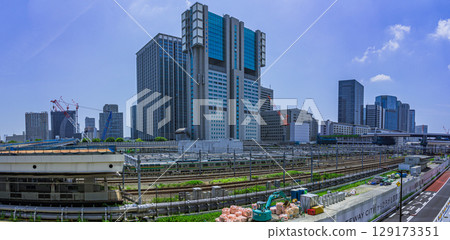 Takanawa Gateway, redevelopment in front of the station 129173351