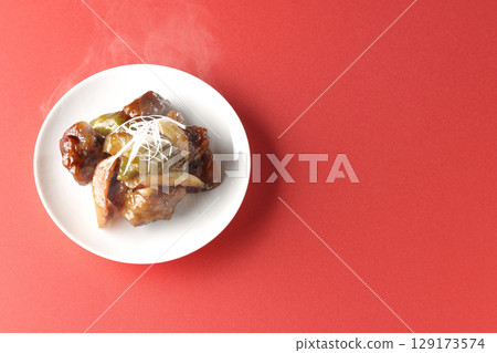 Hot sweet and sour pork with black vinegar Hot sweet and sour pork with black vinegar 129173574