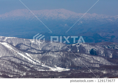 View of Mt. Iide from Mt. Bandai 129173677