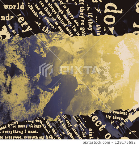 Vintage style English letters collage watercolor texture background 129173682
