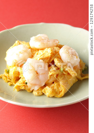 中式炒蝦仁蛋 129174258