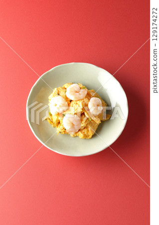 中式炒蝦仁蛋 129174272