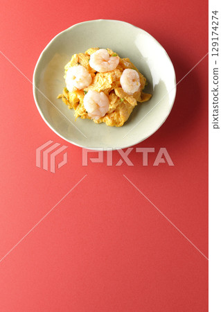 中式炒蝦仁蛋 129174274