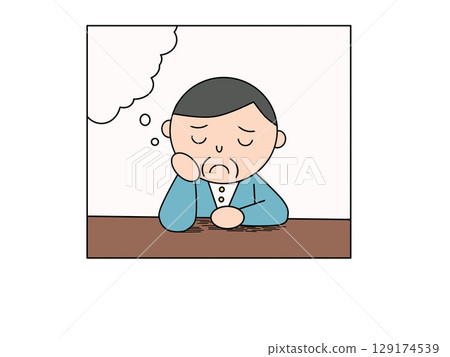 Worried old man 129174539