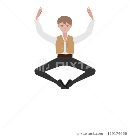 舞者插畫_芭蕾舞劇《唐吉訶德》中扮演巴西爾角色的舞者形象 129174666