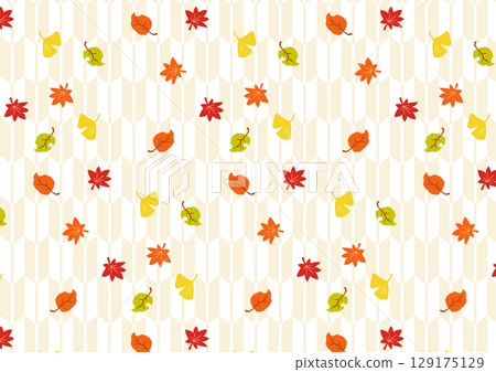 Modern Japanese wallpaper with arrow feathers and fallen autumn leaves Modern Japanese wallpaper with arrow feathers and fallen autumn leaves 129175129
