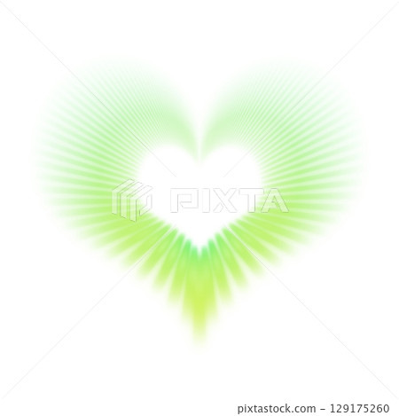Yellow-green radial heart-shaped graphic (transparent background) 129175260