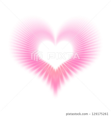 Pink radial heart-shaped graphic (transparent background) 129175261