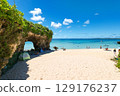 Miyakojima sandy beach 129176237