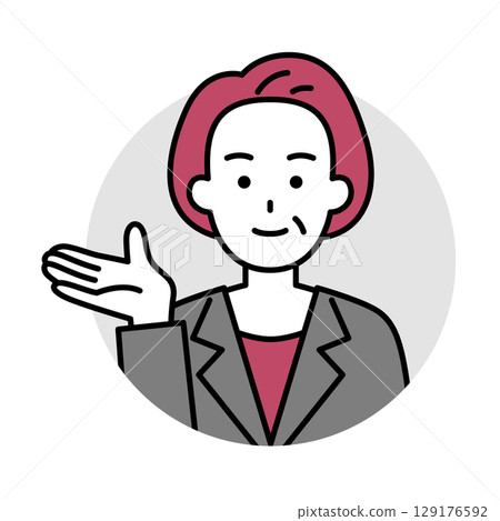 Middle-aged woman in a suit icon (guidance) Middle-aged woman in a suit icon (guidance) 129176592