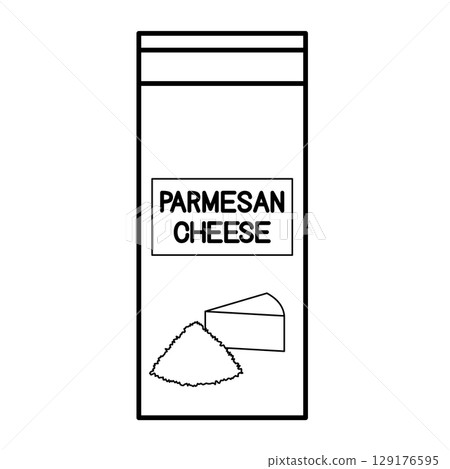 Illustration of Parmesan cheese 129176595